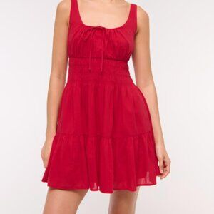Abercrombie Smocked Tie-Front Mini Dress